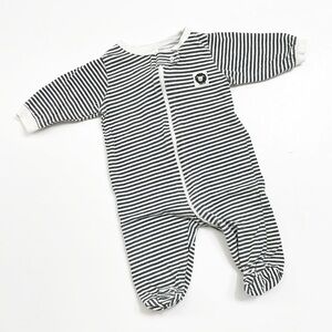 Garanimals baby boys striped zip up footie